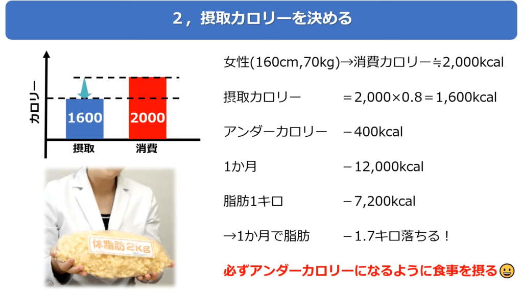 オートファジーダイエットの秘訣｜摂取カロリーを設定する