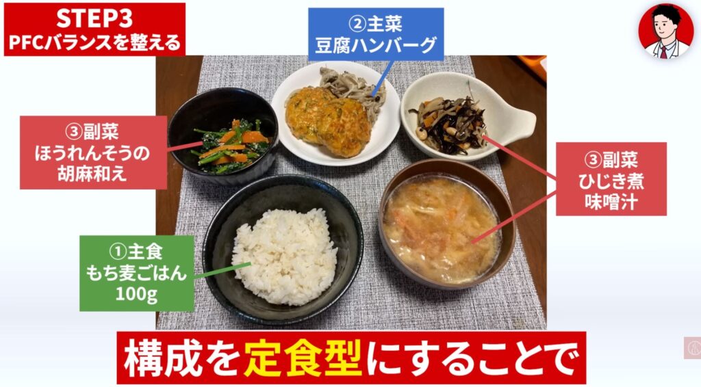 定食型の食事であれば500kcalでもしっかりした量を食べられます。