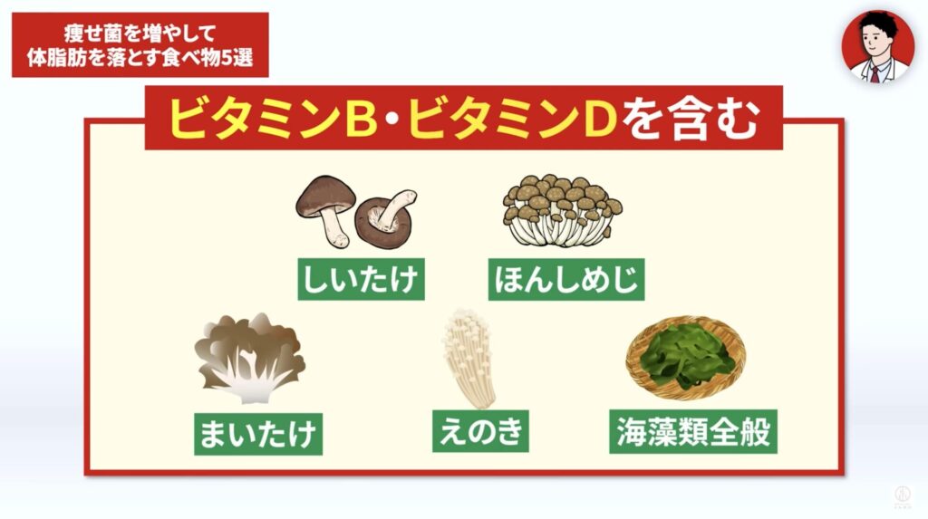 ビタミンB・Dを含む食材の例